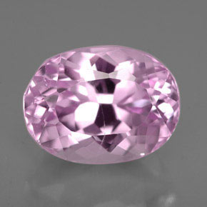 6.06 ct Pink Kunzite Gemstone, Kunzite Gem in Oval Facet Shape for Sale.