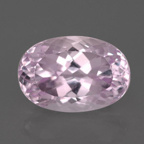 5.35 ct Pink Kunzite Gemstone, Kunzite Gem in Oval Facet Shape for Sale.