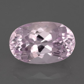 5.06 ct Pink Kunzite Gemstone, Kunzite Gem in Oval Facet Shape for Sale.