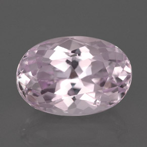 5.35 ct Pink Kunzite Gemstone, Kunzite Gem in Oval Facet Shape for Sale.