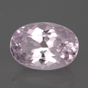 5.35 ct Pink Kunzite Stone, Natural Kunzite in Oval Facet Shape for Sale