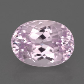 5.77 ct Pink Kunzite Gemstone, Kunzite Gem in Oval Facet Shape for Sale.