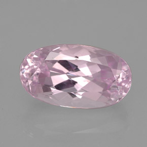 6.60 ct Pink Kunzite Gemstone, Kunzite Gem in Oval Facet Shape for Sale.
