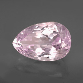 6.92 ct Pink Kunzite Stone, Natural Kunzite in Pear Facet Shape for Sale