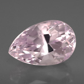3.83 ct Pink Kunzite Gemstone, Kunzite Gem in Pear Facet Shape for Sale.