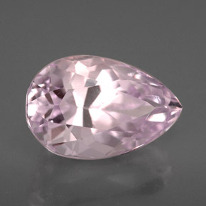 3.83 ct Pink Kunzite Stone, Natural Kunzite in Pear Facet Shape for Sale