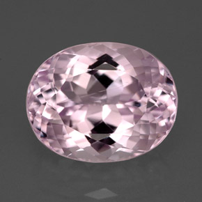 9.61 ct Pink Kunzite Gemstone, Kunzite Gem in Oval Portuguese-Cut Shape for Sale.