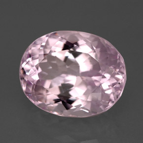 9.61 ct Pink Kunzite Stone, Natural Kunzite in Oval Portuguese-Cut Shape for Sale