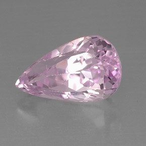 9.19 ct Pink Kunzite Gemstone, Kunzite Gem in Pear Facet Shape for Sale.