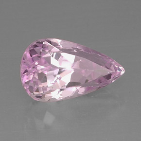 9.19 ct Pink Kunzite Stone, Natural Kunzite in Pear Facet Shape for Sale