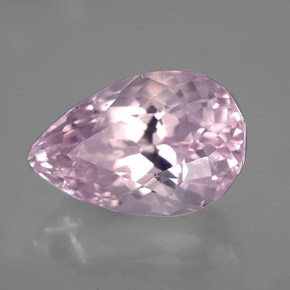 6.84 ct Pink Kunzite Stone, Natural Kunzite in Pear Facet Shape for Sale