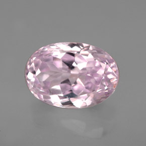 5.79 ct Pink Kunzite Gemstone, Kunzite Gem in Oval Facet Shape for Sale.