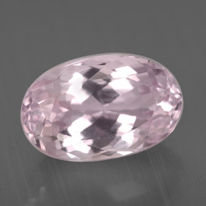 4.06 ct Pink Kunzite Gemstone, Kunzite Gem in Oval Facet Shape for Sale.