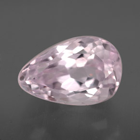 3.70 ct Pink Kunzite Gemstone, Kunzite Gem in Pear Facet Shape for Sale.