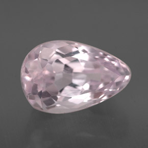 3.70 ct Pink Kunzite Stone, Natural Kunzite in Pear Facet Shape for Sale
