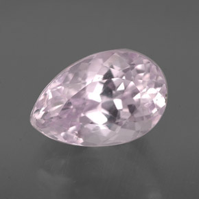 3.21 ct Pink Kunzite Gemstone, Kunzite Gem in Pear Facet Shape for Sale.