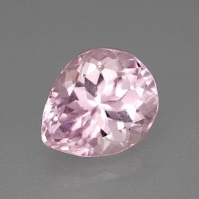 4.18 ct Pink Kunzite Gemstone, Kunzite Gem in Pear Facet Shape for Sale.
