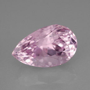 6.53 ct Pink Kunzite Gemstone, Kunzite Gem in Pear Facet Shape for Sale.