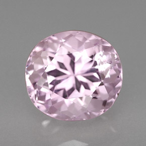 4.52 ct Pink Kunzite Gemstone, Kunzite Gem in Oval Facet Shape for Sale.