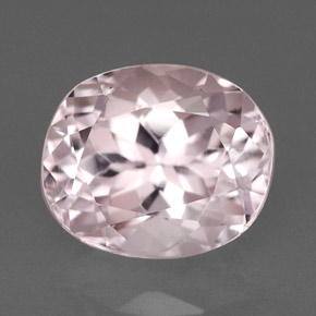 2.66 ct Pink Kunzite Gemstone, Kunzite Gem in Oval Facet Shape for Sale.