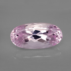 11.76 ct Pink Kunzite Gemstone, Kunzite Gem in Oval Facet Shape for Sale.