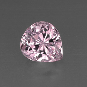 5.94 ct Pink Kunzite Gemstone, Kunzite Gem in Pear Facet Shape for Sale.