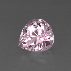 5.94 ct Pink Kunzite Stone, Natural Kunzite in Pear Facet Shape for Sale