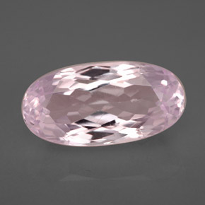 7.01 ct Pink Kunzite Gemstone, Kunzite Gem in Oval Facet Shape for Sale.