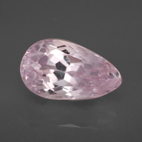 4.42 ct Pink Kunzite Gemstone, Kunzite Gem in Pear Facet Shape for Sale.