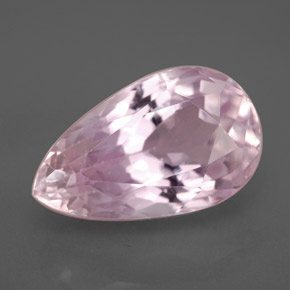 8.41 ct Pink Kunzite Gemstone, Kunzite Gem in Pear Facet Shape for Sale.