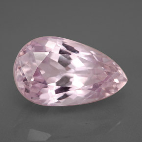 8.41 ct Pink Kunzite Stone, Natural Kunzite in Pear Facet Shape for Sale