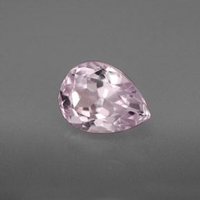 3.55 ct Pink Kunzite Stone, Natural Kunzite in Pear Facet Shape for Sale