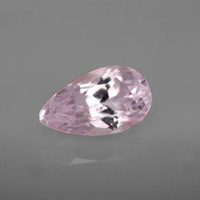 3.75 ct Pink Kunzite Gemstone, Kunzite Gem in Pear Facet Shape for Sale.