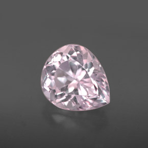 3.72 ct Pink Kunzite Gemstone, Kunzite Gem in Pear Facet Shape for Sale.