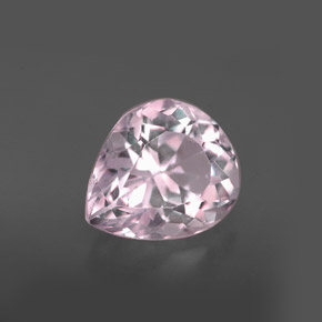 3.72 ct Pink Kunzite Stone, Natural Kunzite in Pear Facet Shape for Sale