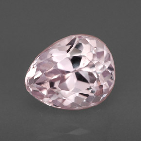 2.00 ct Pink Kunzite Gemstone, Kunzite Gem in Pear Facet Shape for Sale.