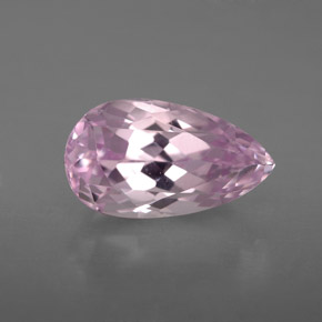 3.91 ct Pink Kunzite Gemstone, Kunzite Gem in Pear Facet Shape for Sale.