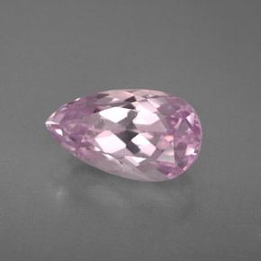 3.91 ct Pink Kunzite Stone, Natural Kunzite in Pear Facet Shape for Sale