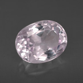 3.44 ct Pink Kunzite Gemstone, Kunzite Gem in Oval Facet Shape for Sale.