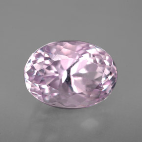 5.69 ct Pink Kunzite Gemstone, Kunzite Gem in Oval Facet Shape for Sale.