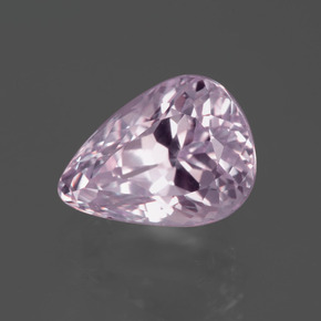 6.61 ct Pink Kunzite Stone, Natural Kunzite in Pear Facet Shape for Sale