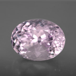 7.40 ct Pink Kunzite Gemstone, Kunzite Gem in Oval Facet Shape for Sale.