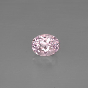 5.68 ct Pink Kunzite Gemstone, Kunzite Gem in Oval Facet Shape for Sale.