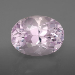 6.49 ct Pink Kunzite Gemstone, Kunzite Gem in Oval Facet Shape for Sale.