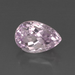 6.44 ct Pink Kunzite Gemstone, Kunzite Gem in Pear Facet Shape for Sale.