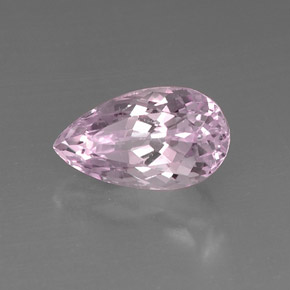 9.59 ct Pink Kunzite Stone, Natural Kunzite in Pear Facet Shape for Sale