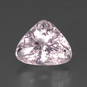 8.63 ct Pink Kunzite Gemstone, Kunzite Gem in Trillion Facet Shape for Sale.