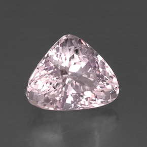 8.63 ct Pink Kunzite Stone, Natural Kunzite in Trillion Facet Shape for Sale