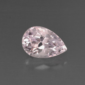 4.11 ct Pink Kunzite Gemstone, Kunzite Gem in Pear Facet Shape for Sale.