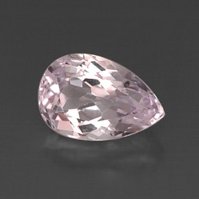 6.55 ct Pink Kunzite Gemstone, Kunzite Gem in Pear Facet Shape for Sale.